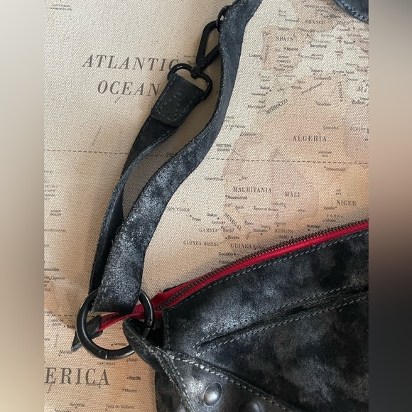 Hammitt Andrew Crossbody Convertible Leather/ Suede with Red leather Interior - Picture 6 of 16